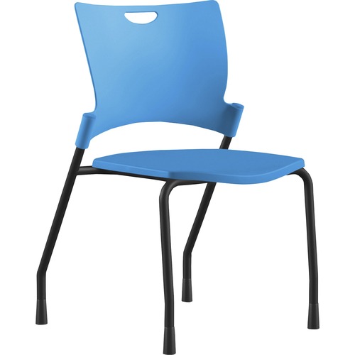 9to5 Seating  Stack Chair,Armless,21"x26"x33",BE Plastic/BK Frame