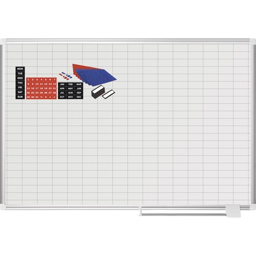 Bi-silque  Magnetic Planner Board, 6'x4', Amber