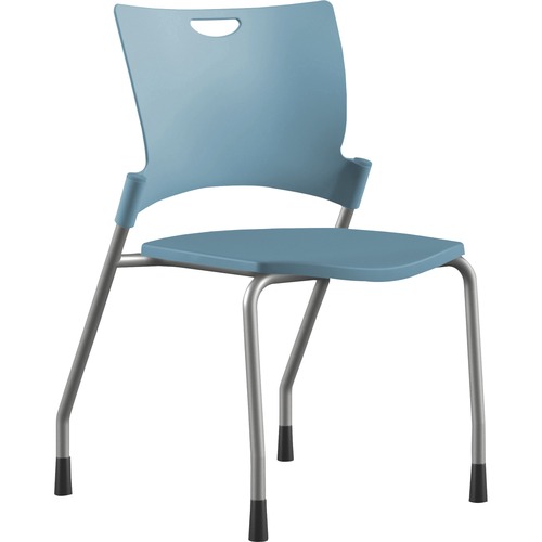 9to5 Seating  Stack Chair,Armless,21"x26"x33",BE Plastic/SR Frame