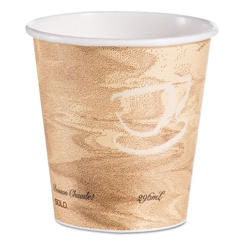 Mistique Hot Paper Cups, 10 Oz, Brown, 1000/carton