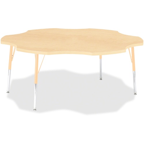 Jonti-Craft, Inc.  Activity Table, Six-Leaf, 24"-31"x60", Maple