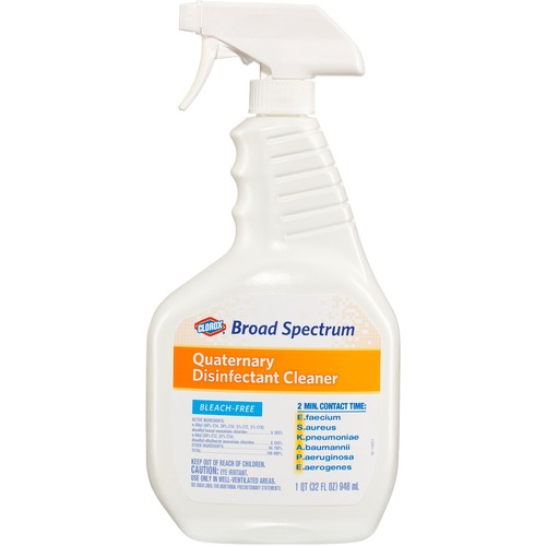 Broad Spectrum Quaternary Disinfectant Cleaner, 32oz Spray Bottle, 9/carton