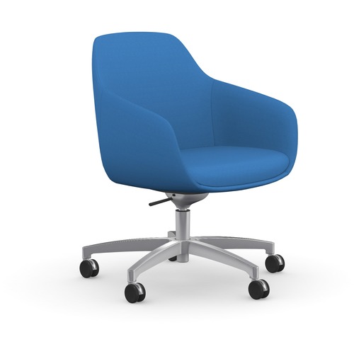 9to5 Seating  Lounge Chair,Tilt,25"x25"x33"-37-1/2",BE Fabric/PLSHD Base