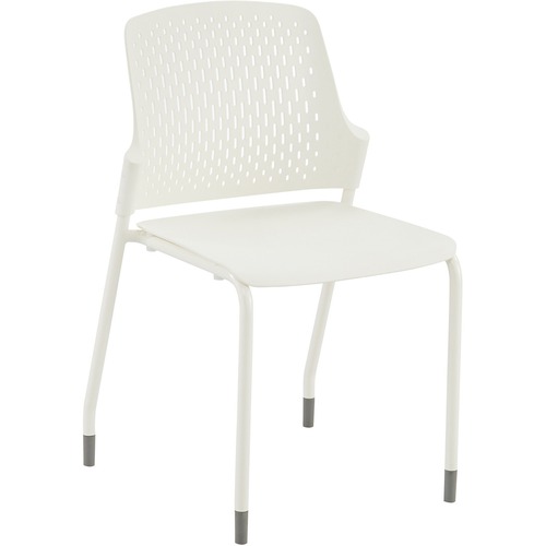 Safco  Stack Chair,No Arms,4-Leg,19-3/4"x20-1/8"x32-1/4",4/CT,White