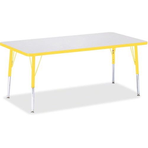 Jonti-Craft, Inc.  Kydz Activity Table, 30"x60"x15"-24", Yellow