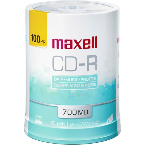 Cd-R Discs, 700mb/80 Min, 48x, Spindle, Printable Matte White, 100/pack
