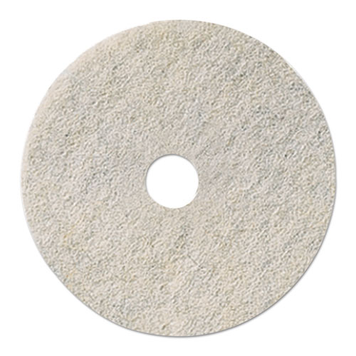 NATURAL WHITE BURNISHING FLOOR PADS, 24" DIAMETER, 5/CARTON