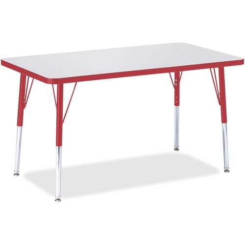 Jonti-Craft, Inc.  Activity Table, Rectangle, 24"-31"x24"x36", Red
