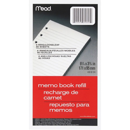 BOOK,MEMRF,6X4,6HK,80CT