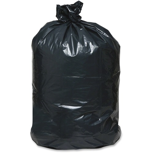 LINEAR LOW DENSITY RECYCLED CAN LINERS, 45 GAL, 2 MIL, 40" X 46", BLACK, 100/CARTON
