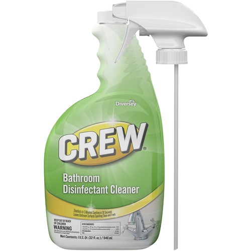 CREW BATHROOM DISINFECTANT CLEANER, FLORAL SCENT, 32 OZ SPRAY BOTTLE, 4/CT