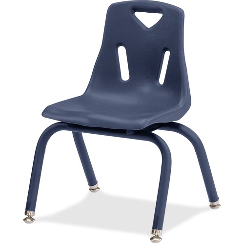 Jonti-Craft, Inc.  Stacking Chairs,w/Powder-Coat,16" Seat,29.5"x19.5"x21",Navy