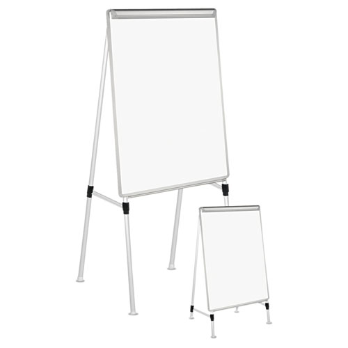 Dry Erase Easel Board, Easel Height: 42" To 67", Board: 29" X 41", White/silver