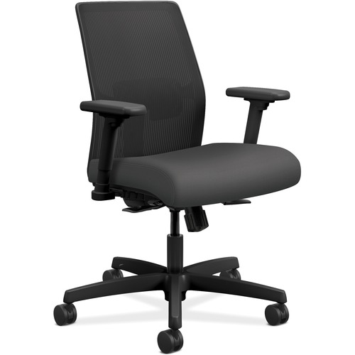 The HON Company  Task Chair, Mesh Back, 26"x26-1/2"x40-1/2", Iron Ore Fabric