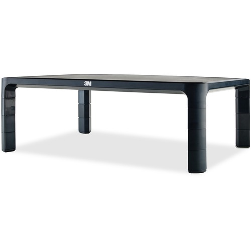 ADJUSTABLE MONITOR STAND, 16" X 12" X 1.75" TO 5.5", BLACK, SUPPORTS 20 LBS