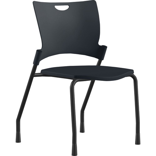 9to5 Seating  Stack Chair,Armless,21"x26"x33",BK Plastic/BK Frame