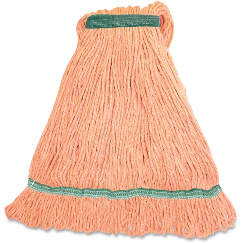 Genuine Joe  Wet Mop, Narrow Band, Blend, Looped, Medium, 12/CT, Orange