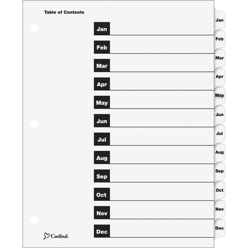 INDEX,11X8.5,JAN-DEC,CL