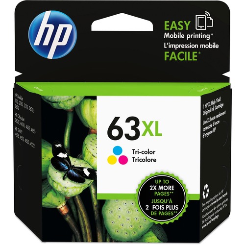 HP F6U63AN (HP 63XL C) Tri-Color OEM Inkjet Cartridge