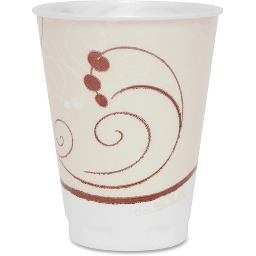 Solo Cup Company  Trophy Foam Cup,Hot/Cold,Symphony Design,12oz,100/PK,BG