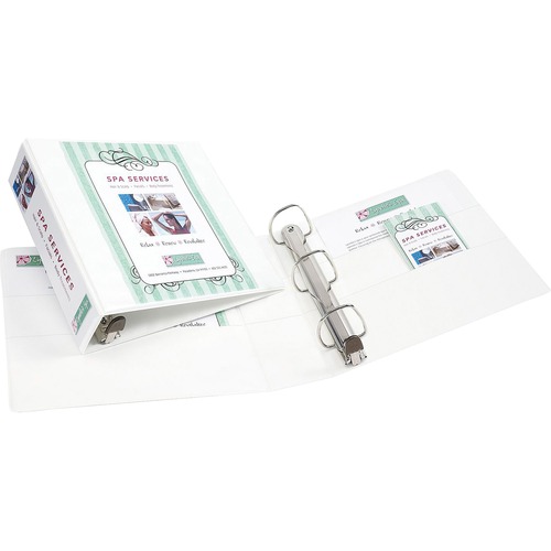 HEAVY-DUTY VIEW BINDER WITH DURAHINGE, ONE TOUCH EZD RINGS AND EXTRA-WIDE COVER, 3 RING, 3" CAPACITY, 11 X 8.5, WHITE, (1321)