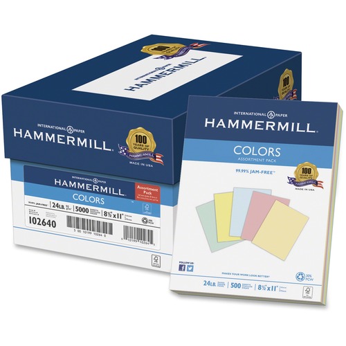 Hammermill  Hammermill Colors Paper, LTR, 500/RM, Assorted