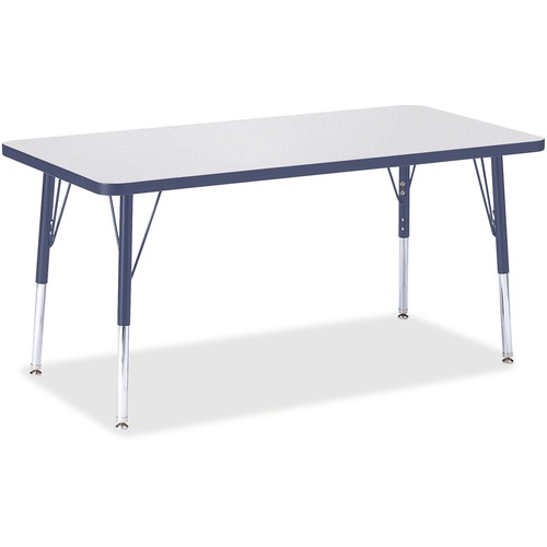 Jonti-Craft, Inc.  Kidz Activity Table, 25"x48"x15"-24", Navy