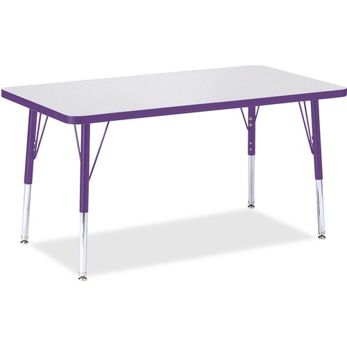 Jonti-Craft, Inc.  Kydz Activity Table, 24"x36"x15"-24", Gray/Purple