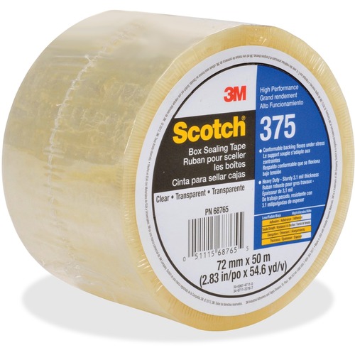 3M  Box Sealing Tape, 72mmx50m, 24RL/CT, CL