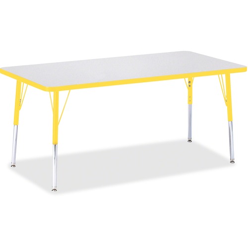 Jonti-Craft, Inc.  Activity Table, Rectangle, 24"-31"x30"x60", Yellow