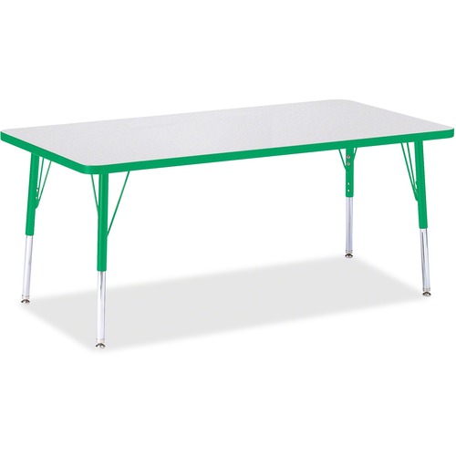 Jonti-Craft, Inc.  Kydz Activity Table, 30"x60"x15"-24", Green