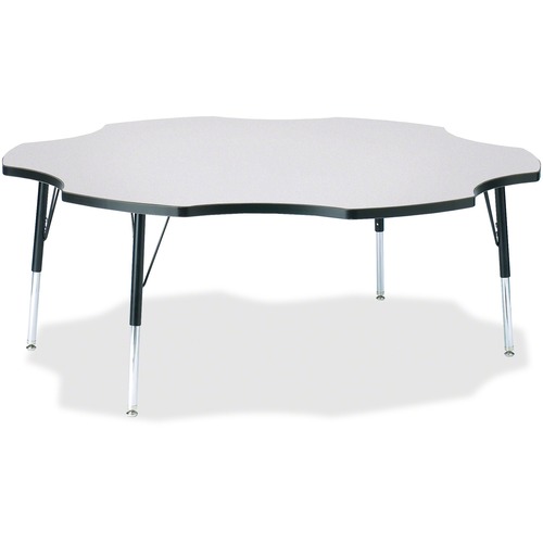 Jonti-Craft, Inc.  Activity Table, Six-Leaf, 15"-24"x60", Black