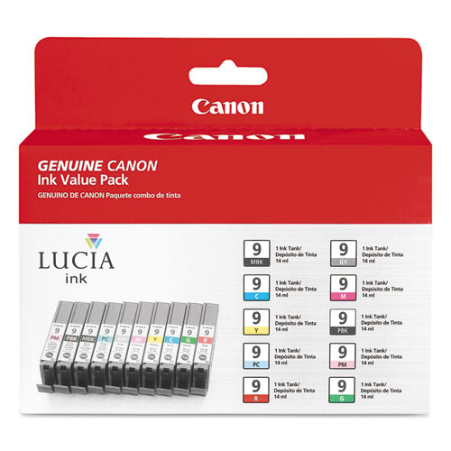Canon 1033B005 (PGI-9) All Colors OEM Inkjet Cartridge (10 pk)