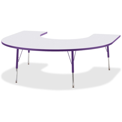 Jonti-Craft, Inc.  Activity Table, Horseshoe, 24"-31"x66"x60", Purple