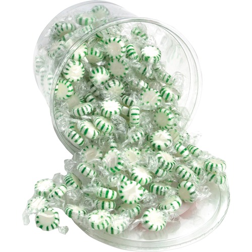 Starlight Mints, Spearmint Hard Candy, Individual Wrapped, 2 Lb Resealable Tub