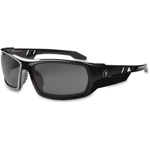 Ergodyne  Smoke Lens Safety Glasses w/Fog-Off, Black