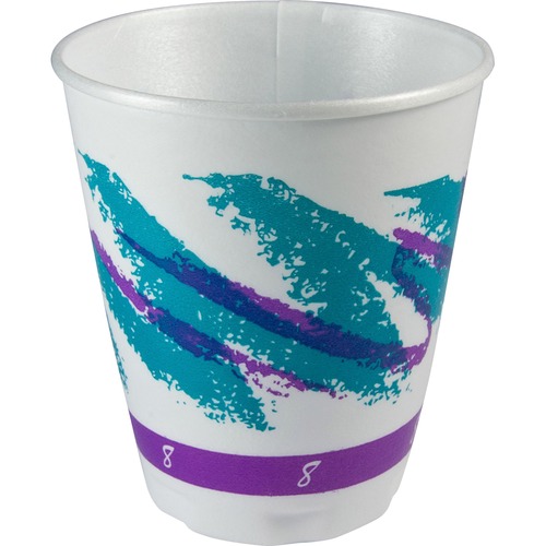 Solo Cup Company  Waxed Paper Hot/Cold Cups, Jazz, 8oz, 1000/CT