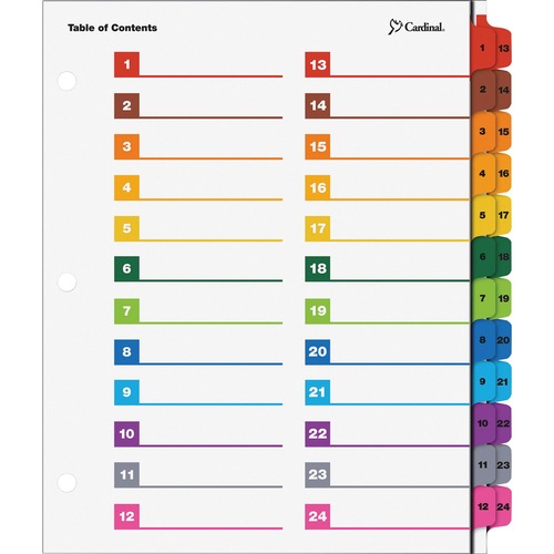 DIVIDERS,INDEX,24TAB,MULTI