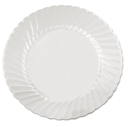 Classicware Plates, Plastic, 6 In, Clear, 18/bag, 10 Bag/carton