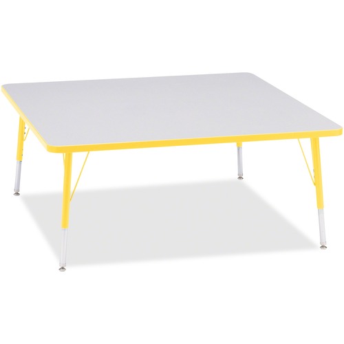 Jonti-Craft, Inc.  Activity Table, Square, 15"-24"x48"x48", Yellow