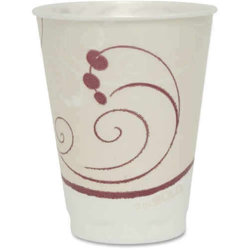 Solo Cup Company  Foam Cups, Thin Wall, Symphony, 12 oz, 300/CT, White
