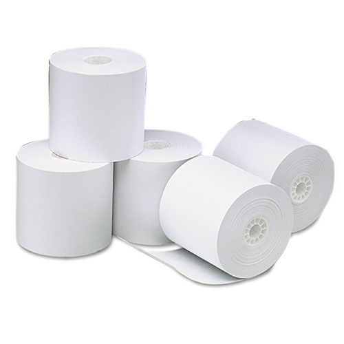 DIRECT THERMAL PRINTING PAPER ROLLS, 3.13" X 273 FT, WHITE, 50/CARTON