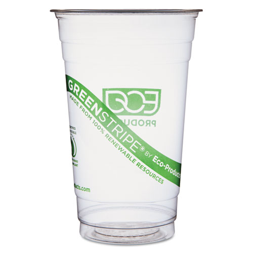 GREENSTRIPE RENEWABLE AND COMPOSTABLE COLD CUPS - 20 OZ, 50/PACK, 20 PACKS/CARTON