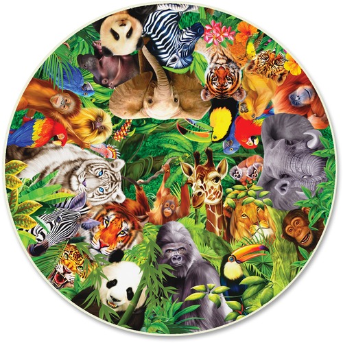 A Broader View  Puzzle, w/Wild Animals, Round, 500 Pieces, MI