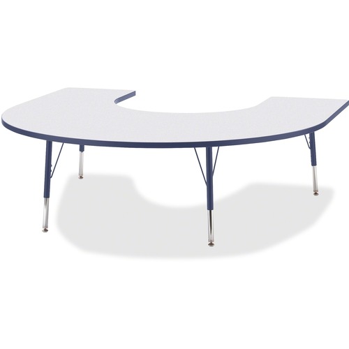 Jonti-Craft, Inc.  Activity Table, Horseshoe, 15"-24"x66"x60", Navy