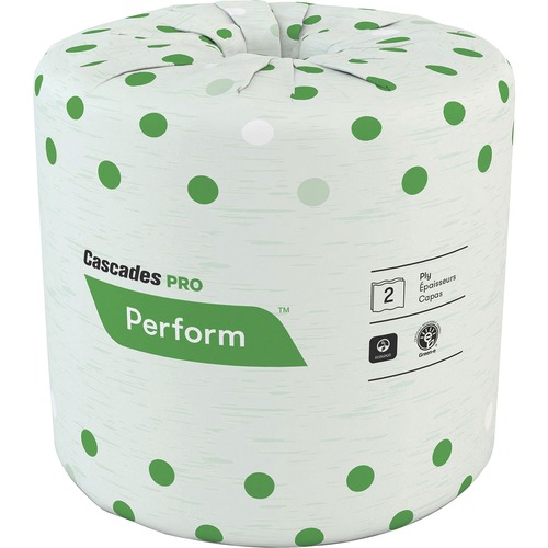 PERFORM STANDARD BATHROOM TISSUE, SEPTIC SAFE, 2-PLY, WHITE, 4 X 3 1/2, 336 SHEETS/ROLL, 48 ROLLS/CARTON