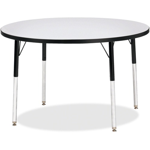 Jonti-Craft, Inc.  Activity Table, Round, 24"-31"x42", Black