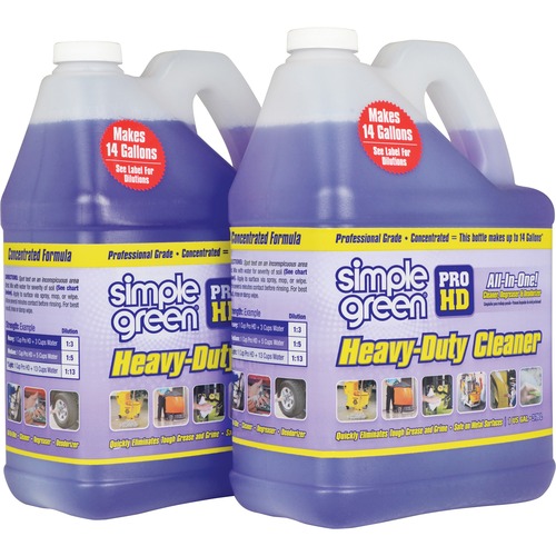 Simple Green  Pro HD Heavy-Duty Cleaner, 1Gal, 2/CT, Purple