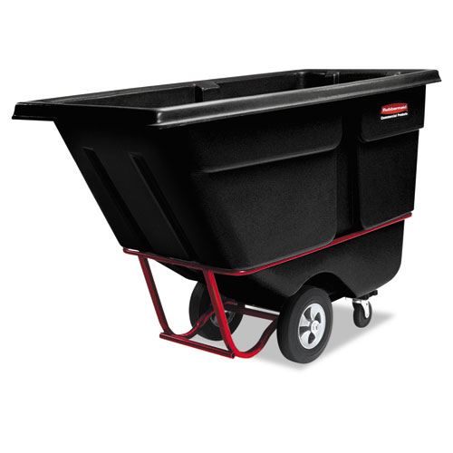 ROTOMOLDED TILT TRUCK, RECTANGULAR, PLASTIC, 2,100 LB CAPACITY, BLACK