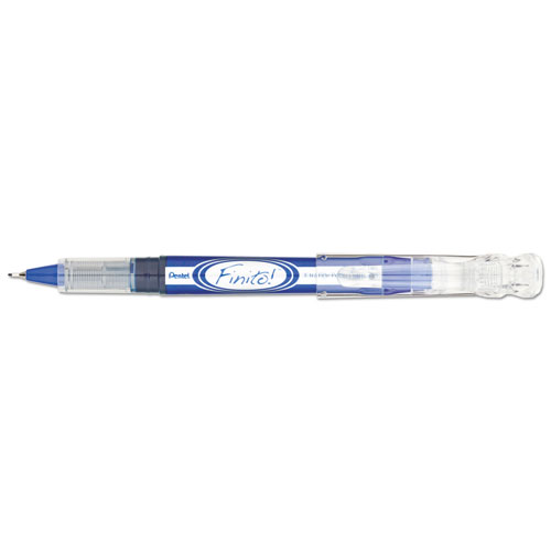 FINITO! STICK POROUS POINT PEN, EXTRA-FINE 0.4MM, BLUE INK, BLUE/SILVER BARREL